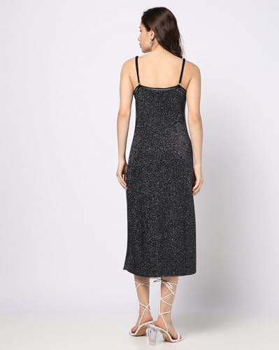 GAP Women's Cotton Classic Below The Knee Dress (442695404_Black