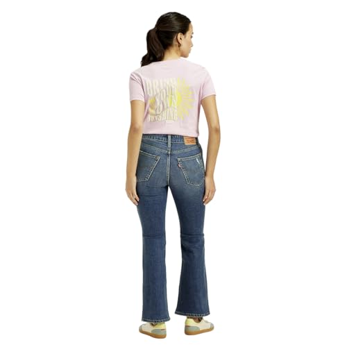 Levi's Women's 726 Blue Flared Fit High Rise Jeans