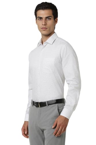Van Heusen Men's Regular Fit Shirt (VHSFBCUBZ71835_White