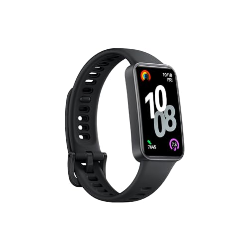 HUAWEI Band 10 Smartwatch with AI-Powered Fitness Monitoring, Pro-Level Sleep Analysis, Emotional Wellbeing Assistant,Streamlined Metallic Design,Fast Charging,iOS Android (Band 10, Strap Black)