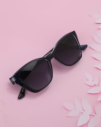 Blue Toned with Blue Polarised Lens Cat Eye Sunglass for women
