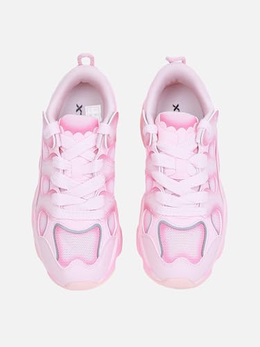 XTEP Cherry Pink Solid Retro Casual Shoes for Women -Euro 39