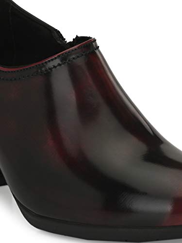 Delize Womens Brown/Cherry mid Heel Shoes (Cherry, Numeric_3)