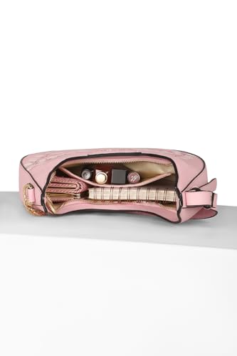 Women Pink Print Casual Handbag