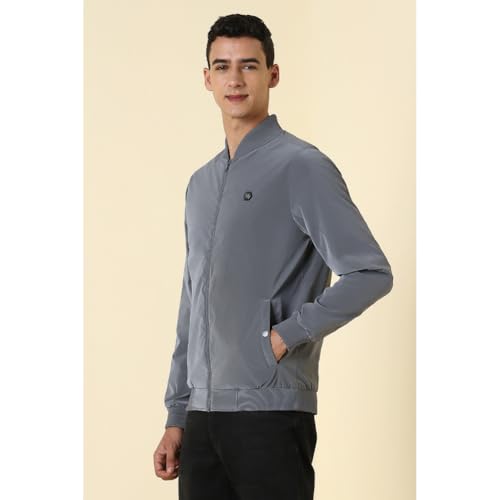 Allen Solly Mens baseball collar solid jacket