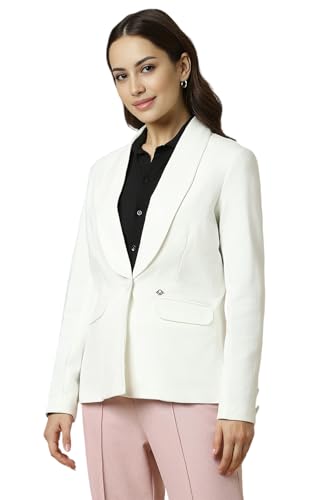 Allen Solly Women's Blazer (AHKZWRGF900567_White