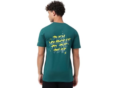 ASICS Mens Rich Teal Slogan Graphic SS TOP - L (2031E764.300)