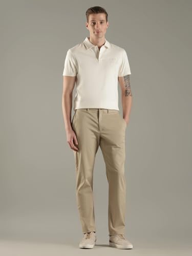 Relaxed Fit Solid Mid Rise Chino