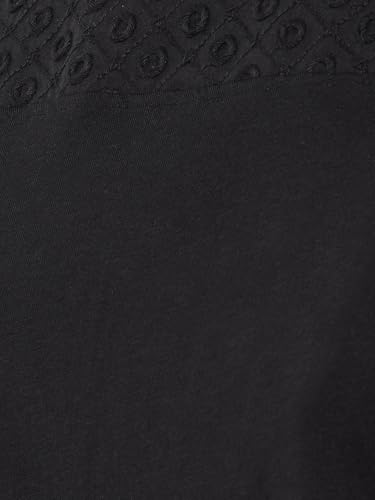 Max Women Embroidered Top(Black_XXL)