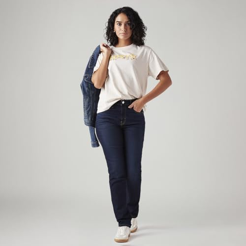 Levi's Women's 724 Dark Indigo Straight Fit High-Rise Jeans