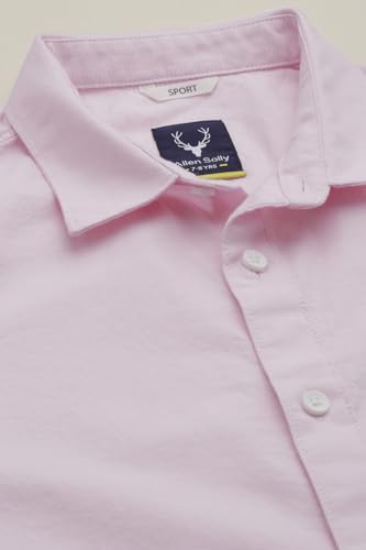 Boys Pink Solid Casual Shirt