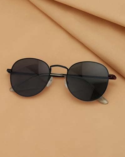 Carlton London Black Toned with UV Protected Lens Oval Sunglass for unisex