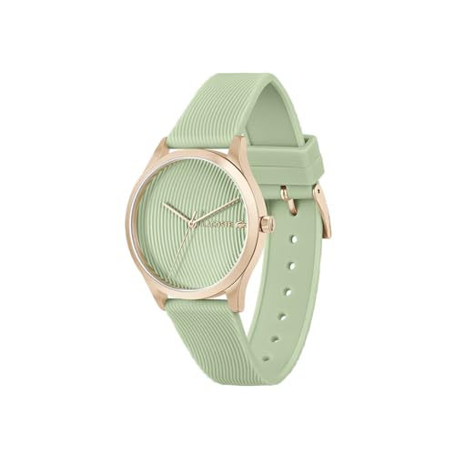 Lacoste Falda Qtz Basic Green Round Dial Women's Watch|Silicone Material|Multi Color Band - 2001354