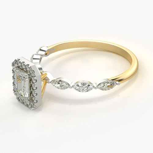 VALANOVA Hallmarked 18K Gold & Certified Lab Grown Diamond 0.95cts | Ring For Women's/Girls | Stylish & Elegant | VGR0464E | Ring Size: 13