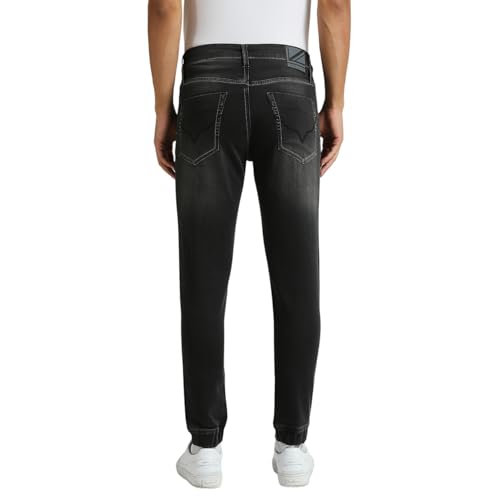 Pepe Jeans Men's Mid Rise Joggers Fit Jeans Black