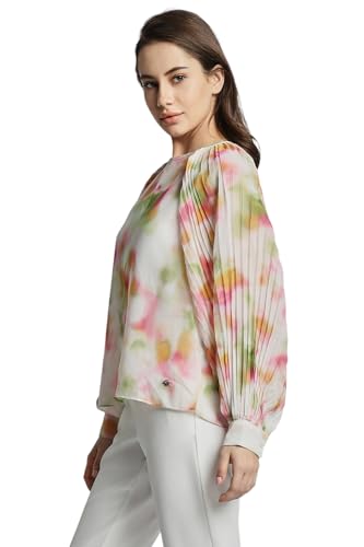 Allen Solly Women's Regular Fit Blouse (White) - SaumyasStore