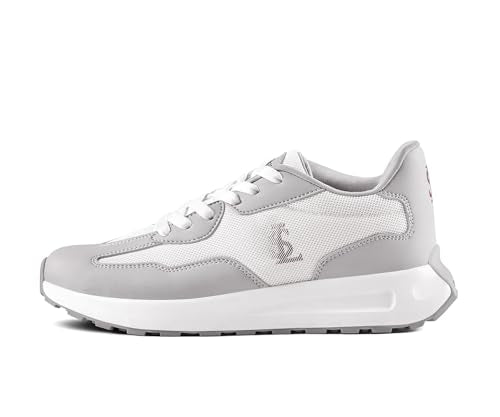 LOUIS STITCH Women’s Ash Grey Lightweight Athleisure Sport Shoes | Lightweight Casual Sneakers | Sporty Lace-Up Sneaker and Athleisure Wear| Perfect for Casual, Gym & Travel Wear | LSLD-AT-RF01-GYWH | UK-7