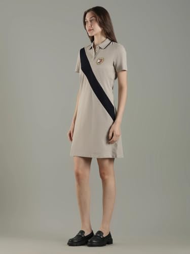 Cotton Polo Collar T-Shirt Dress