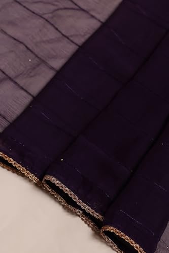 Soch Womens Purple Roman Silk Floral Salwar Suit With Cutdana