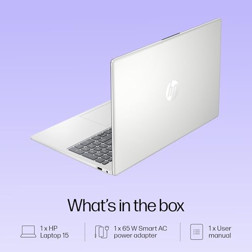 HP 15, 13th Gen Intel Core i3-1315U Laptop (8GB DDR4, 512GB SSD) Anti-Glare, Micro-Edge, 15.6"/39.6cm, FHD, Win 11, MSO 21, Silver, 1.59kg, Intel UHD Graphics, 1080p FHD Camera, 15-fd0465TU