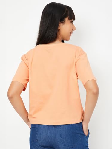 Max Girl's Regular Fit T-Shirt (M25EBT05_Orange