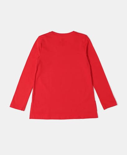 Jockey Girls Super Combed Cotton Regular Fit Full Sleeved Printed T-Shirt_Style_UG11_Rio Red_7-8 Yrs