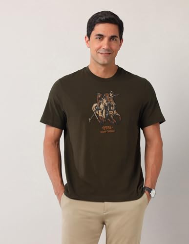 U.S. POLO ASSN. Denim Co. Men's Relaxed Fit T-Shirt (UDTSH2924_Olive