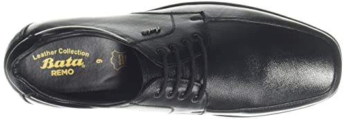 Bata Mens Flat Uniform Dress Shoe, Black, 7 UK