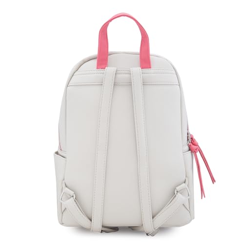 Caprese Sia Fashion Backpack Beige Stylish Backpack with Multiple compartments and Front/Side Pockets, Perfect for College, Travel and Daily use