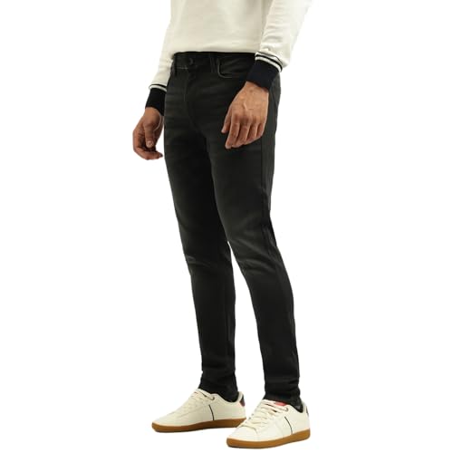 United Colors of Benetton Solid Slim Tapered Fit Jeans (Size: 30)-25A4MBOO5002I901 Grey