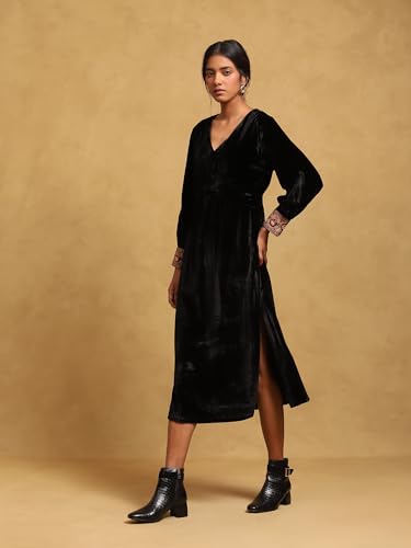 Ritu Kumar Black Solid Dress
