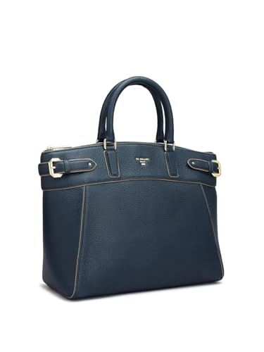 Da Milano Genuine Leather Blue Satchel (Medium) (01515)