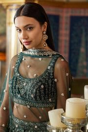 Women's Green color Designer Thread, Zari Embroidery & Sequence work Lehenga Choli