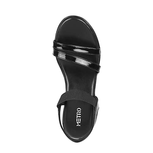 Metro Women Black Wedge Heel Sandal UK/5 EU/38 (34-120)