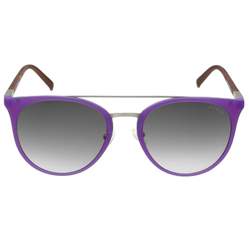 GUESS|Purple Full Frame Oval Sunglasses|100% UV Protected (Uv 400) Grey Gradient Faded Lens|Women's|Medium|GU3021 82B 56 S