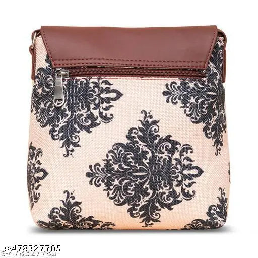 Zouk Mughal Motif Flap Sling Bag