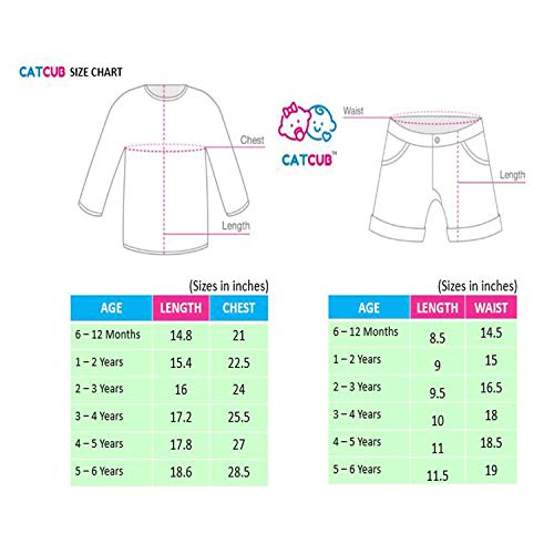 CATCUB Girl's Cotton Top & Shorts/hot Pants(CC-95-1-2; Pink; 12-24 Months)
