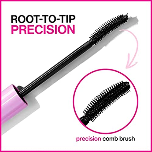 Wet n Wild Mega Length Mascara, Lengthening and Defining Mascara, with Precision Comb Brush and Moisturizing Formula for an Increased Definition and Longer-looking Lashes, Very Black 0.21 Ounce