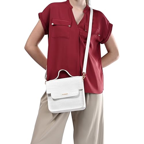 Fastrack Compact Satchel for Women | Faux-Leather Women's Handbags | Satchel for Casual Carry