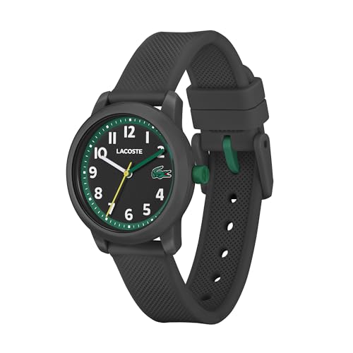 Lacoste Lacoste.12.12 Kids Qtz Basic Black Round Dial Kids Watch|Black Silicone Material|Multi Color Band - 2030042