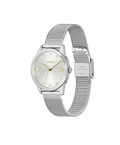 Lacoste Stargaze Qtz Basic Silver White Round Dial Women's Watch|Stainless Steel Material|Multi Color Band - 2001307