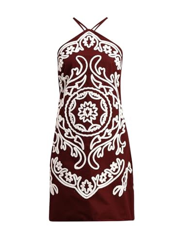 VERO MODA Women's A-Line Brown Dress