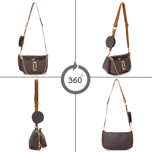 Lavie Luxe Women's Chunk25 Monogram Print Sling Bag | Ladies Purse Handbags | Gift For Women
