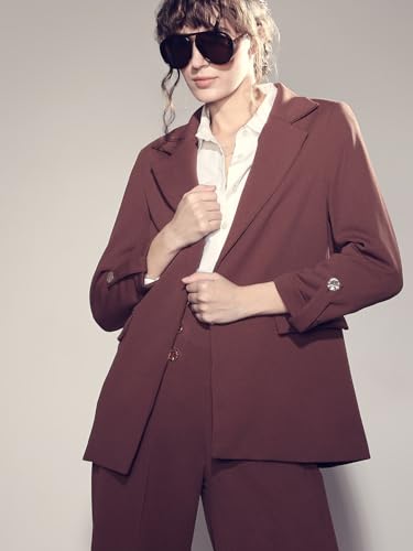 VERO MODA Women's Regular Fit Brown Blazer