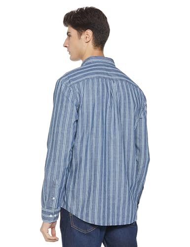 Levi's Men's Striped Slim Fit Shirt, 1062, XS Blue