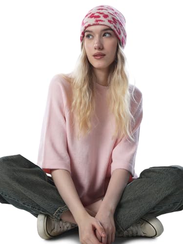 ONLY Women's Acrylic Blend Round Neck Pullover Sweater (15333199- Potpourri