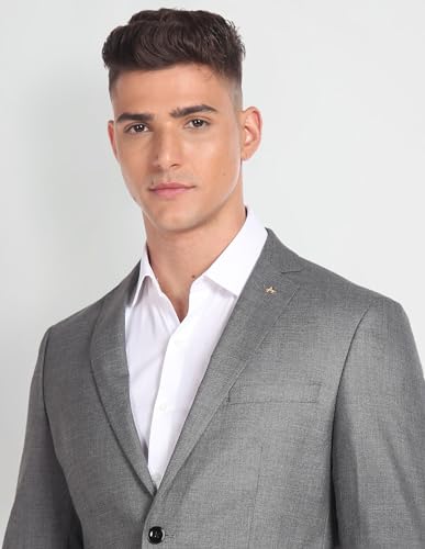 Arrow Solid Tailored Fit Formal Suit Grey