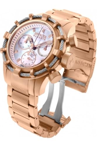 Invicta Women's Bolt Quartz Watch with Stainless Steel Strap, Rose Gold, 20 (Model: 90010), Rose Gold, Quartz Watch, Rose Gold, Quartz Watch