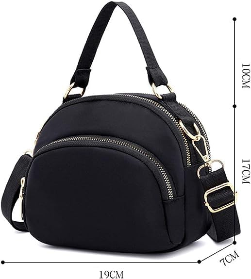 Handcuffs Women Sling Bags Stylish Korean Handbags Casual Crossbody Bag Lightweight Side Bag (Black)