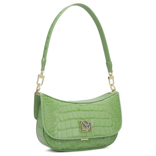 Da Milano Genuine Leather Green Shoulder Bag (01798) (Small)